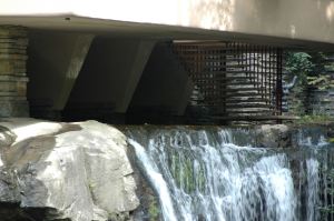 supports over waterfall
