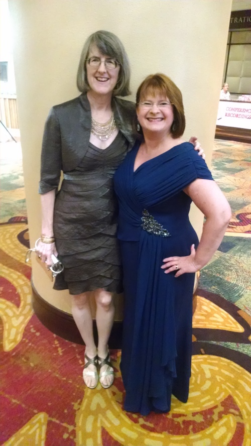 My RITA "date" Sally MacKenzie and me. Sally writes fabulous Regency romances and was nominated for a RITA last year, so she showed me the ropes.