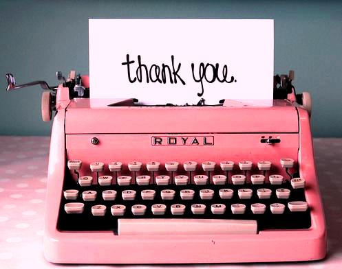 thank you typewriter